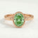 MARGOT - Oval Green Lab Diamond 18k Rose Gold Bezel Solitaire