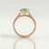 MARGOT - Oval Green Lab Diamond 18k Rose Gold Bezel Solitaire