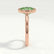 MARGOT - Oval Green Lab Diamond 18k Rose Gold Bezel Solitaire