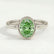 MARGOT - Oval Green Lab Diamond Platinum Bezel Solitaire