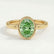 MARGOT - Oval Green Lab Diamond 18k Yellow Gold Bezel Solitaire