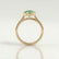 MARGOT - Oval Green Lab Diamond 18k Yellow Gold Bezel Solitaire