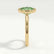 MARGOT - Oval Green Lab Diamond 18k Yellow Gold Bezel Solitaire