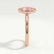 MARGOT - Oval Pink Lab Diamond 18k Rose Gold Bezel Solitaire