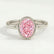 MARGOT - Oval Pink Lab Diamond Platinum Bezel Solitaire