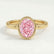 MARGOT - Oval Pink Lab Diamond 18k Yellow Gold Bezel Solitaire
