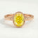 MARGOT - Oval Yellow Lab Diamond 18k Rose Gold Bezel Solitaire