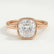 MARGOT - Cushion Lab Diamond 18k Rose Gold Bezel Solitaire