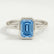 MARGOT - Emerald Blue Lab Diamond Platinum Bezel Solitaire