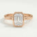 MARGOT - Emerald Lab Diamond 18k Rose Gold Bezel Solitaire