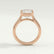 MARGOT - Emerald Lab Diamond 18k Rose Gold Bezel Solitaire