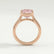 MARGOT - Emerald Pink Coloured Lab Diamond 18k Rose Gold Bezel Solitaire
