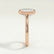 MARGOT - Emerald Lab Diamond 18k Rose Gold Bezel Solitaire