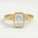 MARGOT - Emerald Lab Diamond 18k Yellow Gold Bezel Solitaire