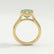 MARGOT - Emerald Green Coloured Lab Diamond 18k Yellow Gold Bezel Solitaire