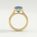 MARGOT - Emerald Blue Coloured Lab Diamond 18k Yellow Gold Bezel Solitaire