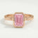MARGOT - Emerald Pink Lab Diamond 18k Rose Gold Bezel Solitaire