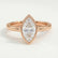 MARGOT - Marquise Lab Diamond 18k Rose Gold Bezel Solitaire