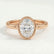 MARGOT - Oval Lab Diamond 18k Rose Gold Bezel Solitaire