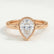 MARGOT - Pear Lab Diamond 18k Rose Gold Bezel Solitaire