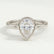 MARGOT - Pear Lab Diamond 18k White Gold Bezel Solitaire