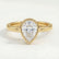 MARGOT - Pear Lab Diamond 18k Yellow Gold Bezel Solitaire