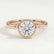 MARGOT - Round Lab Diamond 18k Rose Gold Bezel Solitaire