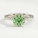 MARGOT - Round Green Coloured Lab Diamond 950 Platinum Bezel Solitaire Ring