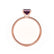 MACY - Emerald Alexandrite 18k Rose Gold Petite Pavé Shoulder Set Ring