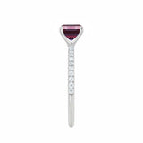 MACY - Chatham® Emerald Alexandrite 950 Platinum Petite Pavé Shoulder Set Ring
