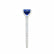 MACY - Emerald Blue Sapphire 18k White Gold Petite Pavé Shoulder Set Ring