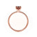 MACY - Emerald Champagne True Sapphire 18k Rose Gold Petite Pavé Shoulder Set Ring