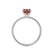 MACY - Emerald Champagne True Sapphire 18k White Gold Petite Pavé Shoulder Set Ring