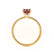 MACY - Emerald Champagne True Sapphire 18k Yellow Gold Petite Pavé Shoulder Set Ring