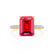 MACY - Emerald Ruby 18k Yellow Gold Petite Pavé Shoulder Set Ring