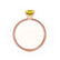 MACY - Emerald Yellow Sapphire 18k Rose Gold Petite Pavé Shoulder Set Ring