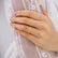 MACY - Emerald Yellow Sapphire 18k Rose Gold Petite Pavé Shoulder Set Ring