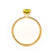 MACY - Emerald Yellow Sapphire 18k Yellow Gold Petite Pavé Shoulder Set Ring