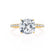 MACY - Cushion Natural Diamond 18k Yellow Gold Petite Shoulder Set Engagement Ring Lily Arkwright