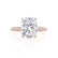 MACY - Elongated Cushion Natural Diamond 18k Rose Gold Petite Shoulder Set Engagement Ring Lily Arkwright