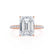 MACY - Emerald Natural Diamond 18k Rose Gold Micro Pavé Ring Engagement Ring Lily Arkwright