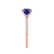 MACY - Elongated Cushion Blue Sapphire 18k Rose Gold Petite Pavé Shoulder Set Ring