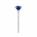 MACY - Elongated Cushion Blue Sapphire 950 Platinum Petite Pavé Shoulder Set Ring