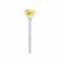 MACY - Elongated Cushion Yellow Sapphire 18k White Gold Petite Pavé Shoulder Set Ring