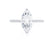 MACY - Marquise Lab Diamond 18k White Gold Petite Solitaire