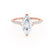 MACY - Marquise Lab Diamond 18k Rose Gold Petite Solitaire