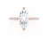 MACY - Marquise Lab Diamond 18k Rose Gold Petite Solitaire