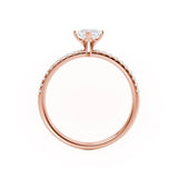 MACY - Marquise Lab Diamond 18k Rose Gold Petite Solitaire