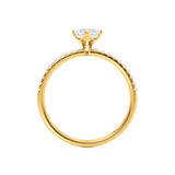 MACY - Marquise Lab Diamond 18k Yellow Gold Petite Solitaire