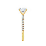 MACY - Emerald Natural Diamond 18k Yellow Gold Micro Pavé Ring Engagement Ring Lily Arkwright